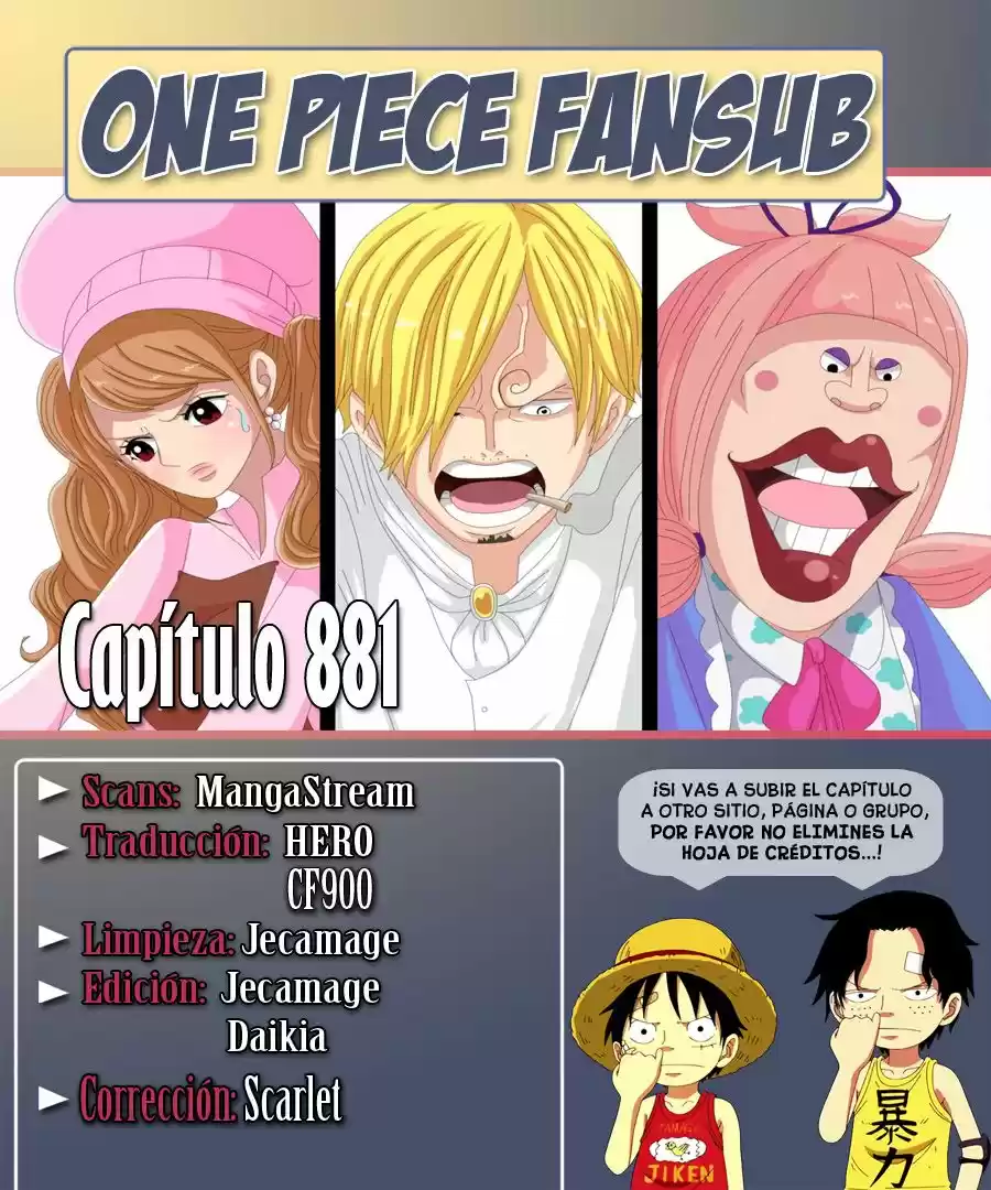 One Piece: Chapter 881 - Page 1